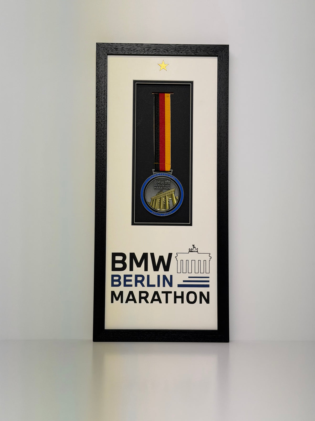 Berlin Marathon medal frame, made by Phoenix Framers in Sandymount, Dublin