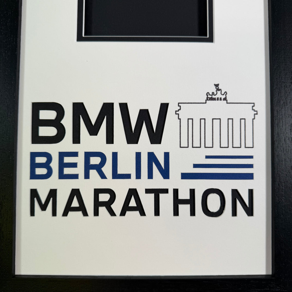 Framed Berlin Marathon medal, another view, by Phoenix Framers
